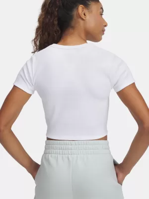 Ženska majica kratkih rukava UNDER ARMOUR UA RIVAL RIB BABY TEE 6000264-100 BIJELA