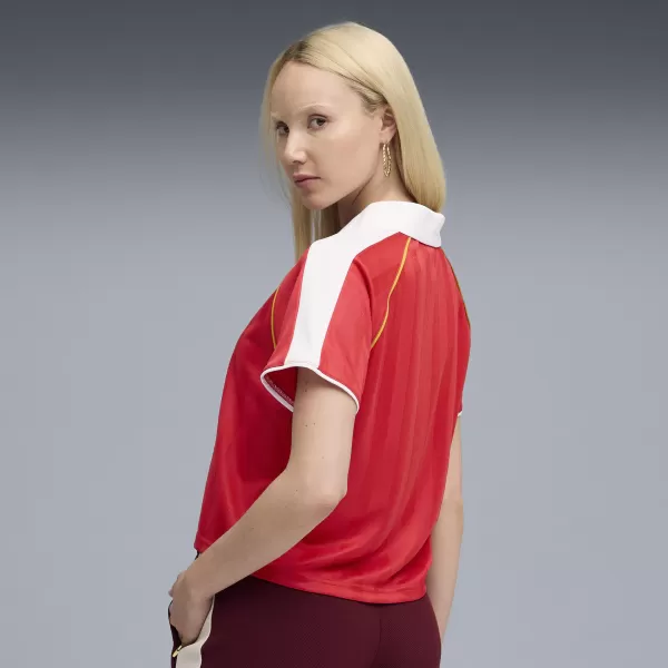  Ženski dres PUMA T7 RELAXED FOOTBALL JERSEY 63215711 ZA SVA VREMENA CRVENA 