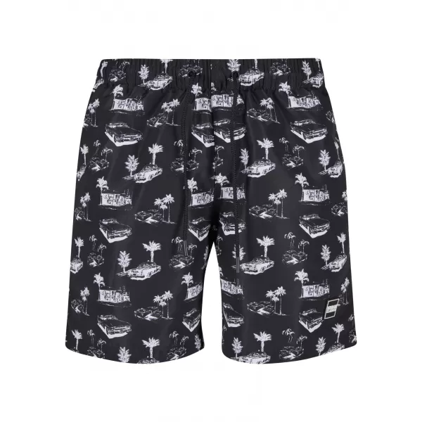  Kupne kratke hlače URBAN CLASSICS TB2679 CRNO/BIJELO 