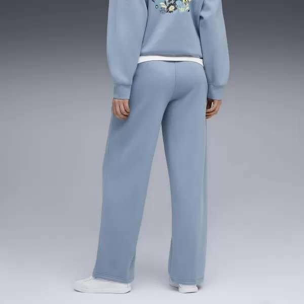  Dame PUMA ESS NATURE 2 0 COMFORT LOGO STRAIGHT PANTS FL OP 68808134 HLADNO PLAVA 
