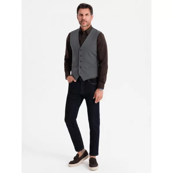  Prsluk OMBRE OM-BLZV-0142 GRAFIT 