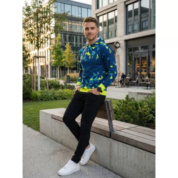  Muška premium funkcionalna majica ALTISPORT VOJ/ALM108MI01 MORNARSKO-NEON ŽUTA 