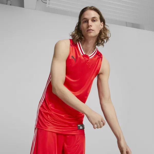  Muški dres PUMA HOOPS TEAM GAME JERSEY 67662804 PUMA RED 