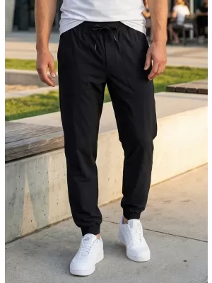 Muške hlače ALTISPORT ATS JOGGER CLASSIC - FIT CRNA