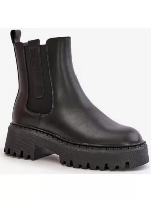 Ženske kožne izolirane cipele BIG STAR OO274A386 BLACK Big Star Shoes