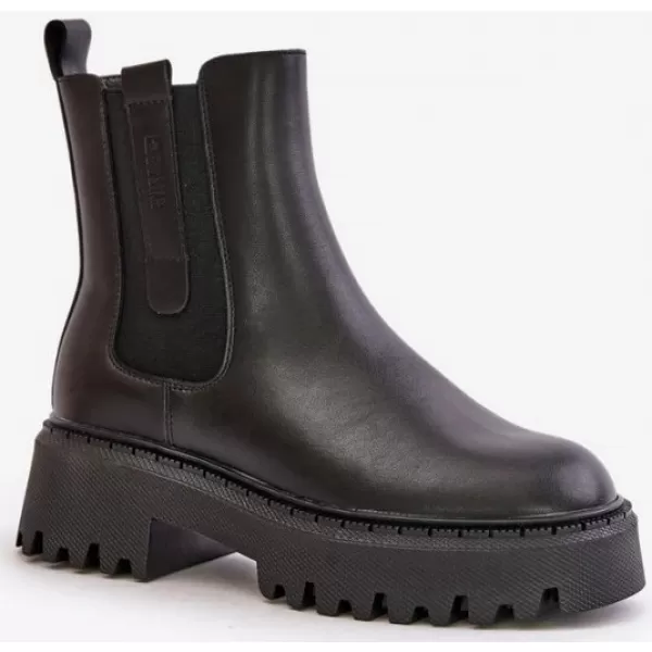  Ženske kožne izolirane cipele BIG STAR OO274A386 BLACK Big Star Shoes 