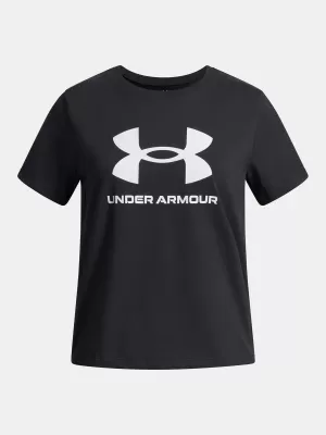 Majica za djevojčice UNDER ARMOUR UA BIG LOGO SS 1389756-001 CRNA