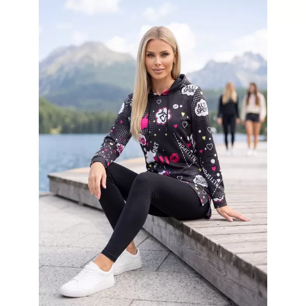  Ženska majica ALTISPORT GITA CRNI 