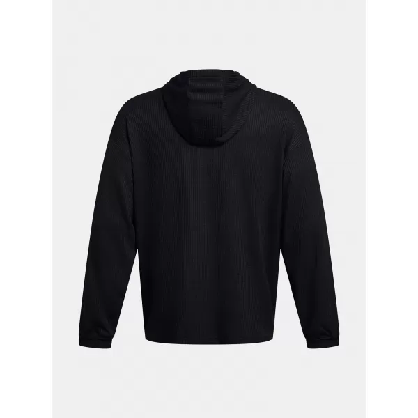  Muški sweatshirt UNDER ARMOUR UA RIVAL WAFFLE HOODIE 1383108-001 CRNA 