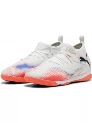 Dječje cipele PUMA FUTURE 8 MATCH IT + MID JR 10861701 WHITE/ BIJELA/PUMA CRNO/BLISTAVO CRVENO