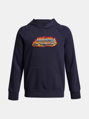 Trenirka za dječake UNDER ARMOUR UA RIVAL FLC FLAMIN WDMRK HD 6003781-403 PLAVA