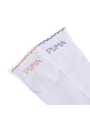 Čarape PUMA GIRLS SCALLOP EDGE QUAR 94723501 BIJELO/RUŽIČASTO