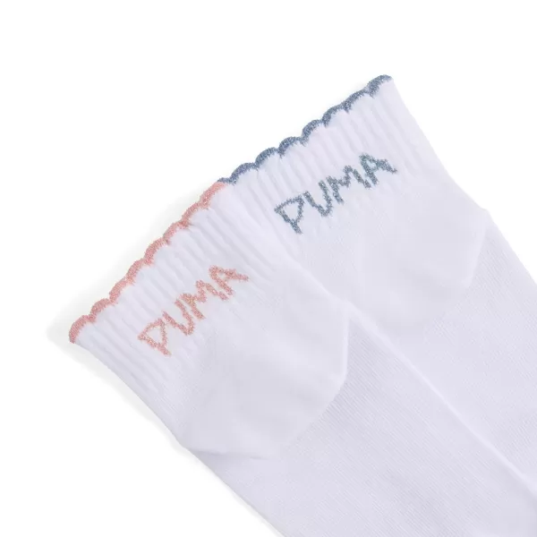 Čarape PUMA GIRLS SCALLOP EDGE QUAR 94723501 BIJELO/RUŽIČASTO 