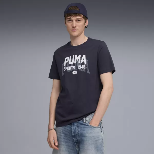  Košulja PUMA GRAPHIC VARSITY TEE 68803516 NOVA MORNARICA 