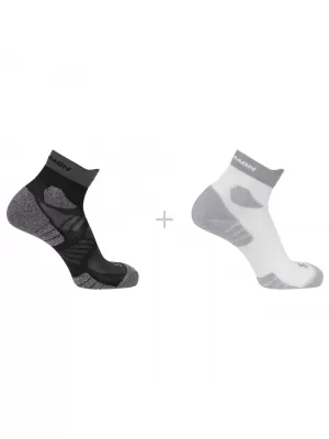 Čarape SALOMON AERO ANKLE 2-PACK BIJELO/CRNO