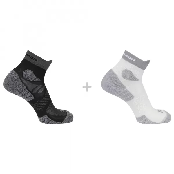  Čarape SALOMON AERO ANKLE 2-PACK BIJELO/CRNO 
