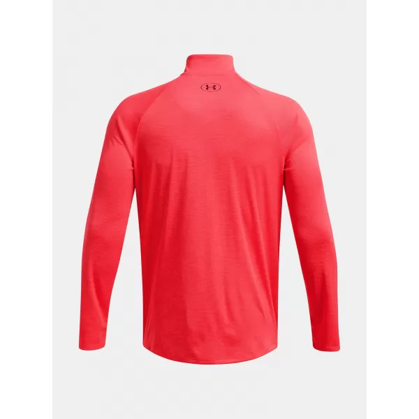  Muška majica kratkih rukava UNDER ARMOUR UA TECH TEXTURED 1/2 ZIP CRVENA 
