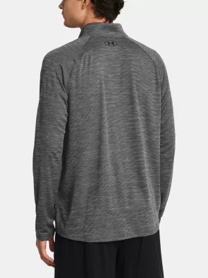 Muška majica kratkih rukava UNDER ARMOUR UA TECH TEXTURED 1/2 ZIP 1382797-025 SIVA