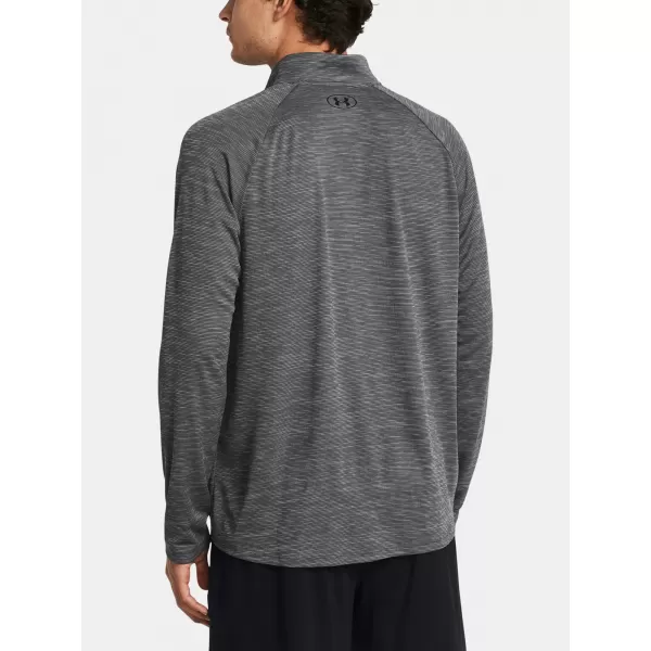  Muška majica kratkih rukava UNDER ARMOUR UA TECH TEXTURED 1/2 ZIP 1382797-025 SIVA 