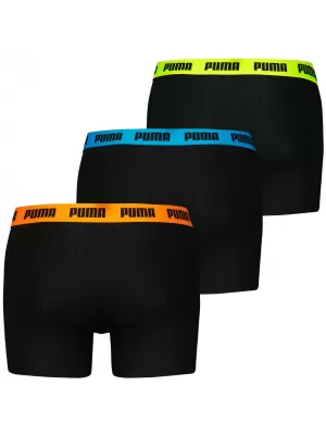 Bokser PUMA MEN EVERYDAY BOXER 3P 93832706 CRNE/RAZNOLIKE BOJE LOGOTIPA