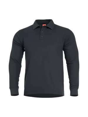 majica PENTAGON ANIKETOS LONG POLO K09013 CRNA