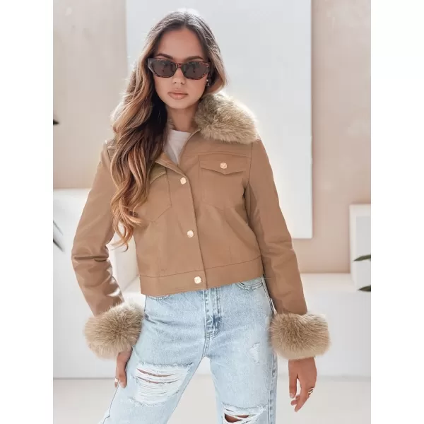  Ženska jakna DSTREET TY5139 KARAMELA 