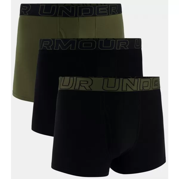  Muške bokserice UNDER ARMOUR M UA PERF COTTON (3KS) 1383891-005 CRNA W/MARINE OD 