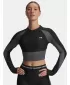 Ženska majica kratkih rukava UNDER ARMOUR UA HG RIB 1/4 ZIP 6003981-004 CRNA