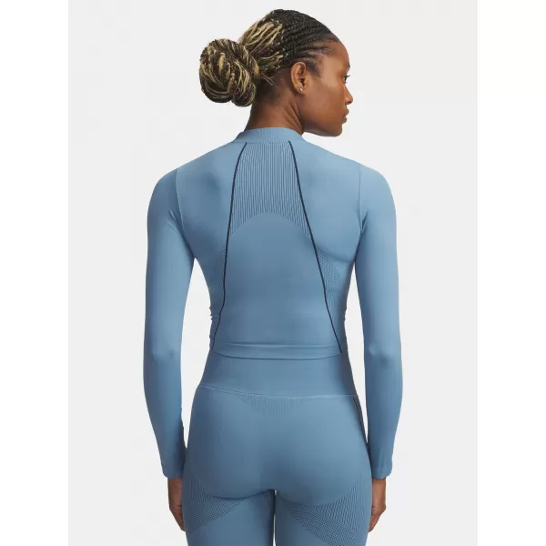 Ženska majica kratkih rukava UNDER ARMOUR UA VANISH SEAMLESS LS 6000645-418 PLAVA 
