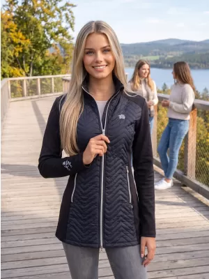 Ženska hibridna jakna ALTISPORT GALA CRNA