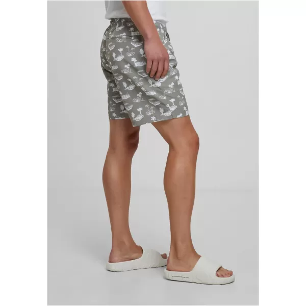  Kupne kratke hlače URBAN CLASSICS TB2679 BLIJEDA MASLINA/BIJELA 