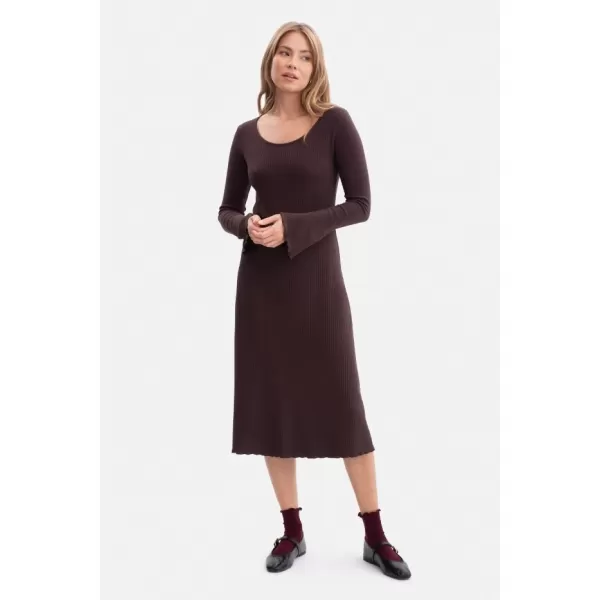  Haljina BEWEAR B308 TAMNA ČOKOLADA 