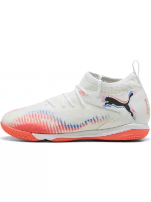 Dječje cipele PUMA FUTURE 8 MATCH IT + MID JR 10861701 WHITE/ BIJELA/PUMA CRNO/BLISTAVO CRVENO