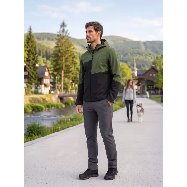  Muška softshell jakna ALTISPORT GAN KAKI/CRNA 