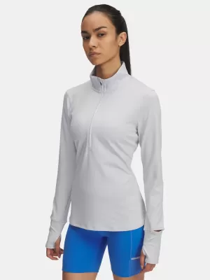 Ženska majica kratkih rukava UNDER ARMOUR UA LAUNCH PRO HALF ZIP 1379349-014 SIVA