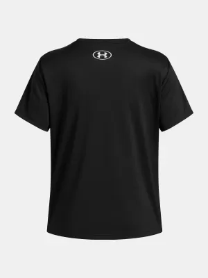 Majica za djevojčice UNDER ARMOUR TECH VARSITY GRAPHIC SS 6007917-001 CRNA