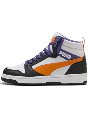 Dječje cipele PUMA REBOUND V6 MID JR 39383134 PUMA WHITE/ORANGE GLO/CRNA
