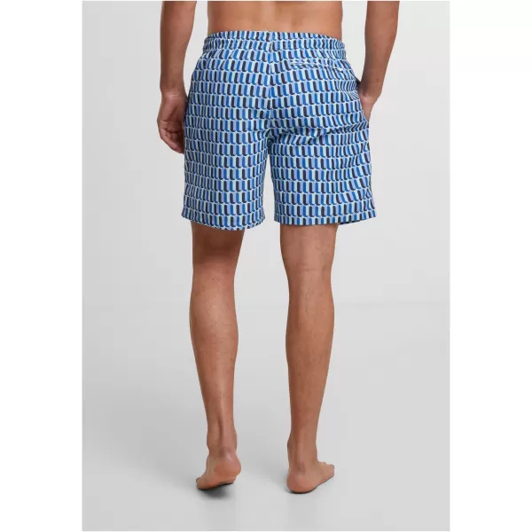  Kupne kratke hlače URBAN CLASSICS TB2679 PLAVI RETRO UZORAK 