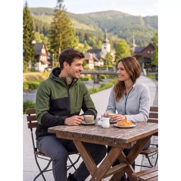  Muška softshell jakna ALTISPORT GAN KAKI/CRNA 