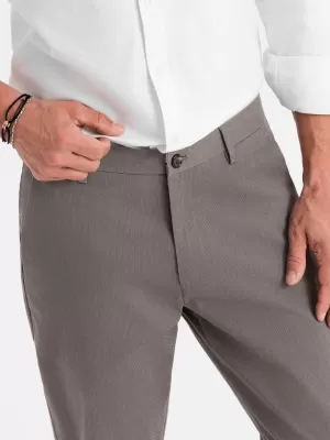 Hlače OMBRE OM-PACP-0184 SIVA