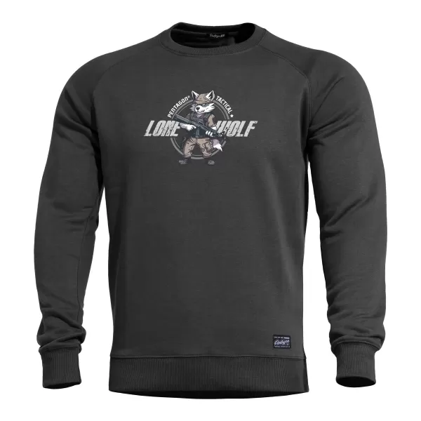  Majica PENTAGON HAWK SWEATER LONE WOLF K09019 CRNA 