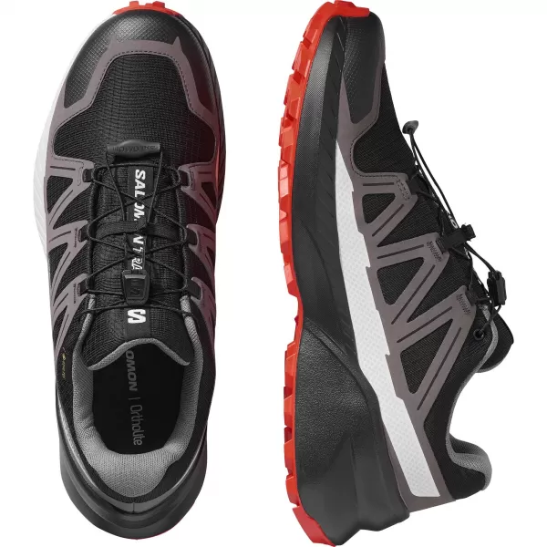  Muške cipele SALOMON SPEEDCROSS PEAK GORE-TEX CRNA/CASTLEROCK/CHERRY RAJČICA 