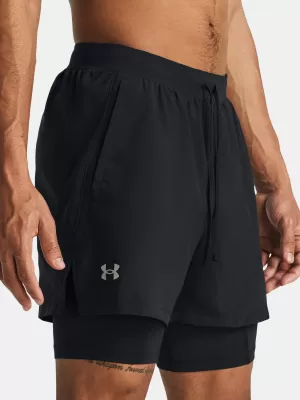 Muške kratke hlače UNDER ARMOUR UA LAUNCH 5'' 2-IN-1 SHORTS 1382640-001 CRNA