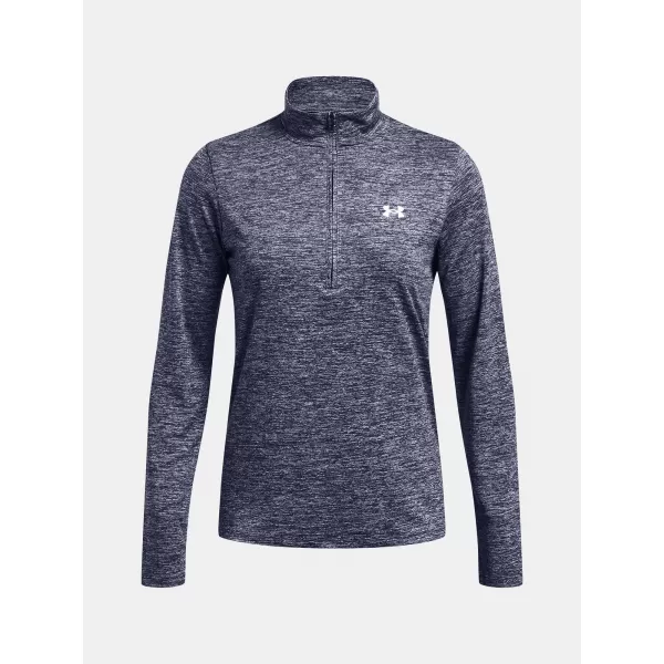  Ženska majica kratkih rukava UNDER ARMOUR TECH 1/2 ZIP- TWIST 1384225-410 PLAVA 