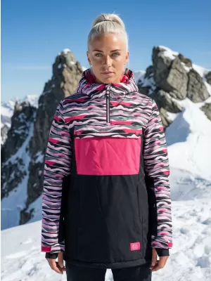 Ženska zimska jakna ALTISPORT GANICE CRNO/RUŽIČASTO