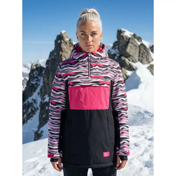  Ženska zimska jakna ALTISPORT GANICE CRNO/RUŽIČASTO 