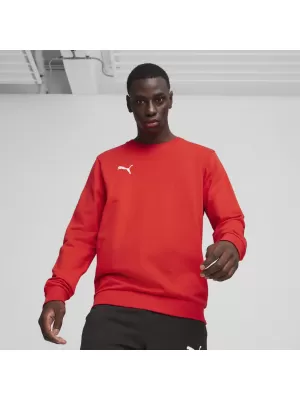 Muška dukserica PUMA TEAMGOAL CASUALS CREW NECK S 658592_01 PUMA CRVENA/PUMA BIJELA