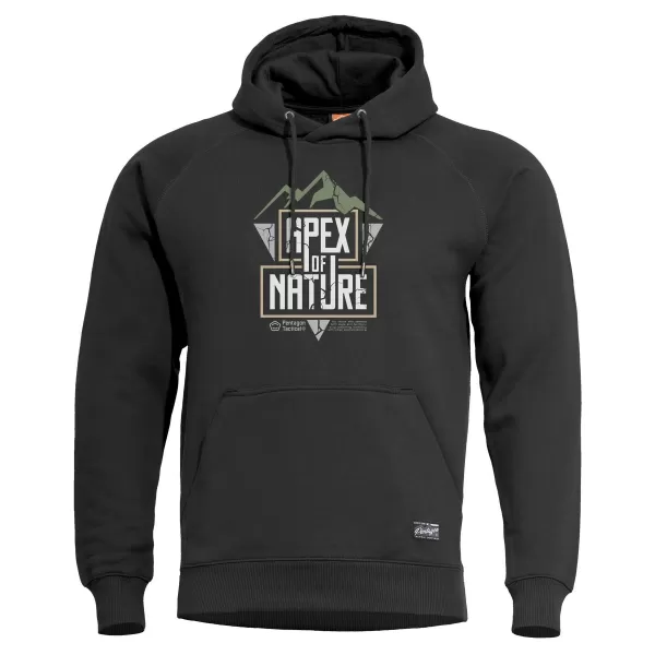  Majica PENTAGON PHAETON HOOD SWEATER APEX OF NATURE K09021 CRNA 