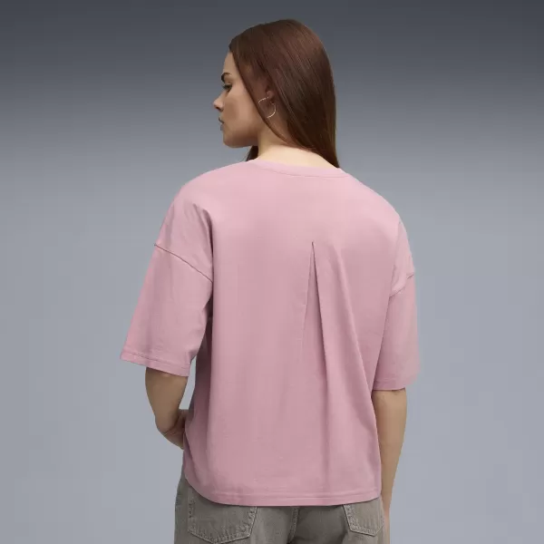  Ženska majica kratkih rukava PUMA HER OVERSIZED TEE 68814865 STALOŽENO RUŽIČASTO 