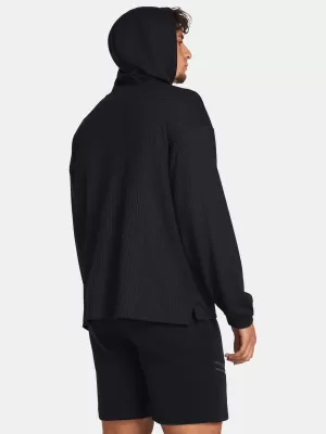 Muški sweatshirt UNDER ARMOUR UA RIVAL WAFFLE HOODIE 1383108-001 CRNA